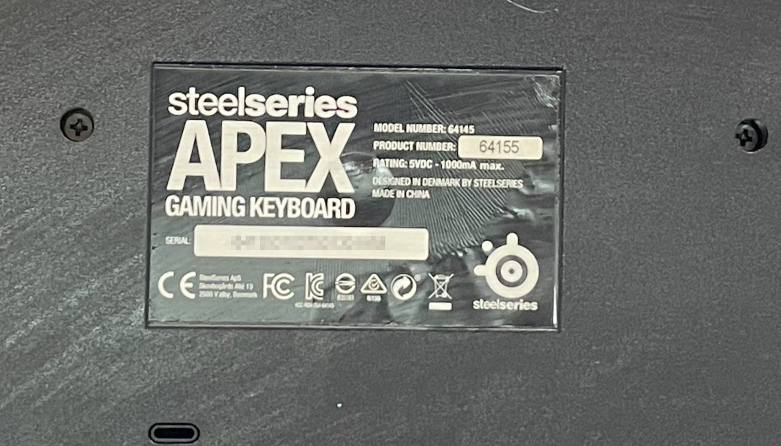 steelseries APEX Gaming Keybord