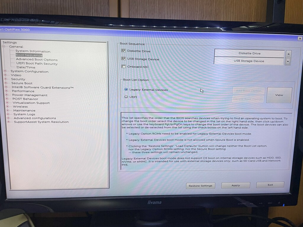 レガシーブート